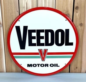 Veedol "V" Motor Oil Porcelain Sign (TAC)