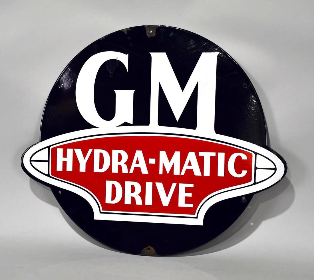 GM Hydra-Matic Drive Porcelain Sign (TAC) (1 of 6)