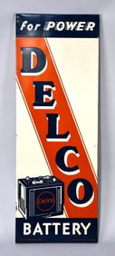 Delco Battery "for Power" w/Image Metal Sign (TAC)