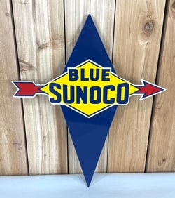 Blue Sunoco Porcelain Pump Sign (TAC)