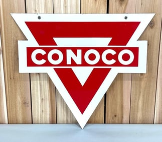 Conoco (gasoline) Porcelain Triangle Sign