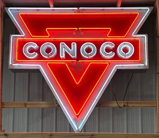 Conoco Porcelain Identification Sign Punched for Neon (TAC)