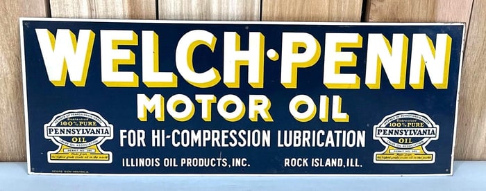 Welch-Penn Motor Oil Metal Sign (TAC)