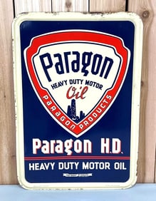 Paragon Heavy Duty Motor Oil w/Logo Metal Sign (TAC)