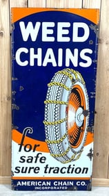 Weed Chains “For Safe Sure Traction?? Porcelain Lighthouse Sign (TAC)