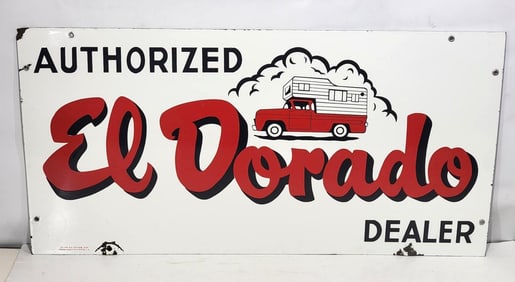El Dorado (campers) Authorized Dealer w/Image Porcelain Sign (TAC)