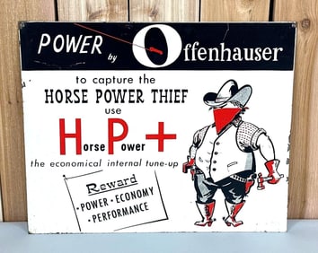 Power by Offenhauser w/Image Metal Sign (TAC)