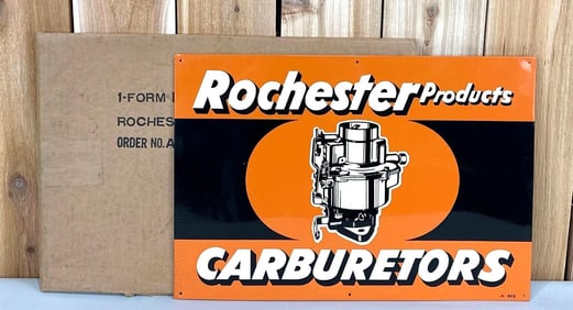 Rochester Products Carburetors w/Image Metal Sign NIB (TAC)