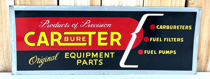 Carter Carbureter Metal Sign (TAC)