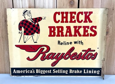Raybestos Check Brakes w/Image Metal Flange Sign (TAC)