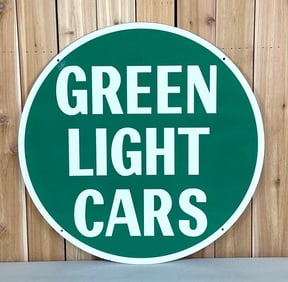 (Edsel) Green Light Cars Porcelain Sign (TAC)