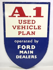 A.1 Used Vehicle Plan Operated by Ford Main Dealers Metal Sign (TAC)
