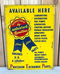 Ford "Reconditioned By Authorized Reconditioner" Metal Sign (TAC)