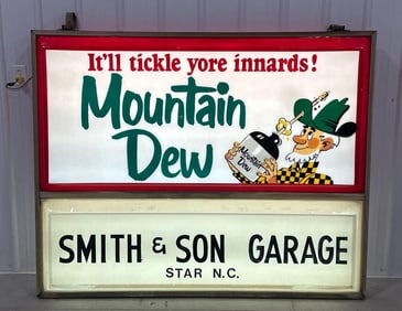 Mountain Dew w/Logo Plastic Lighted Sign