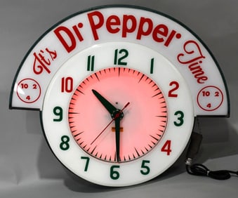 Dr. Pepper Cleveland Neon Clock w/Marquee
