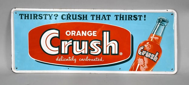 Orange Crush w/Bottle Metal Sign (TAC)