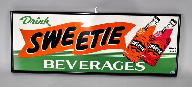 Drink Sweetie Beverages w/Bottles Metal Sign (TAC)