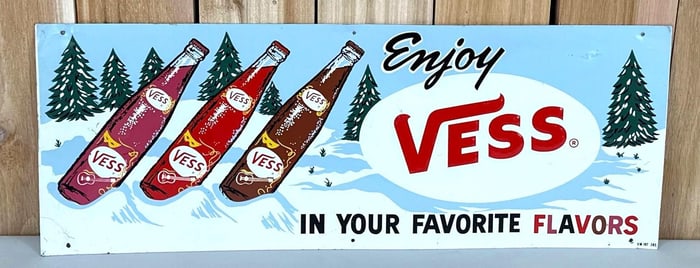 Enjoy Vess "in your favorite flavors" Metal Sign (TAC)