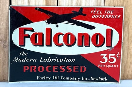 Rare Falcanol w/ Plane Metal Sign (TAC)