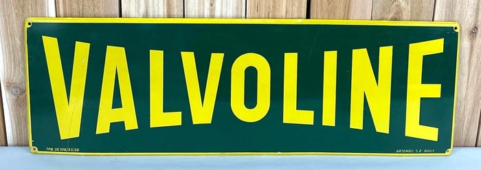 Valvoline (Motor Oil) Metal Station Sign (TAC)