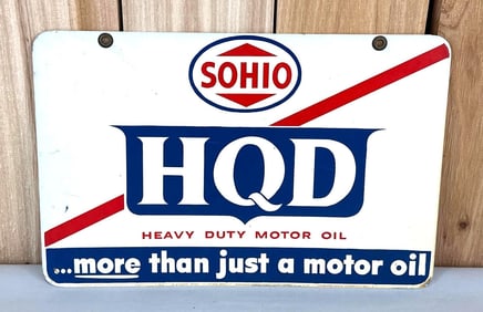Sohio HQD Heavy Duty Motor Oil Metal Sign (TAC)