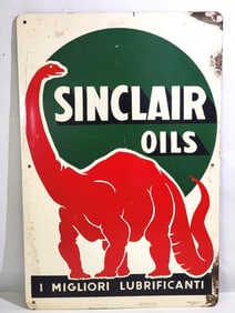 Sinclair Oils w/Red Dinosaurs Metal Sign (TAC)