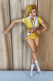 Veedol Skating Girl (short hair) Metal Sign (TAC)