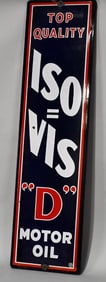 ISO=VIS "D" Motor Oil Porcelain Sign (TAC)