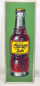 Nu Grape Soda w/Bottle Metal Sign (TAC)