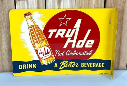 Tru Ade w/Bottle Metal Flange Sign (TAC)