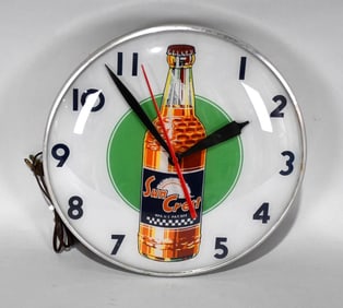 Sun Crest w/ Bottle Lighted Clock
