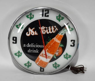 Nesbitt's "A Delicous Drink" w/ Bottle Lighted Clock