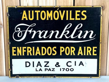 Franklin Automoviles Enfriados Por Aire Porcelain Sign (TAC)