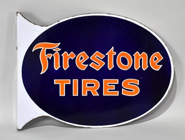 Firestone Tires Porcelain Flange Sign (TAC)
