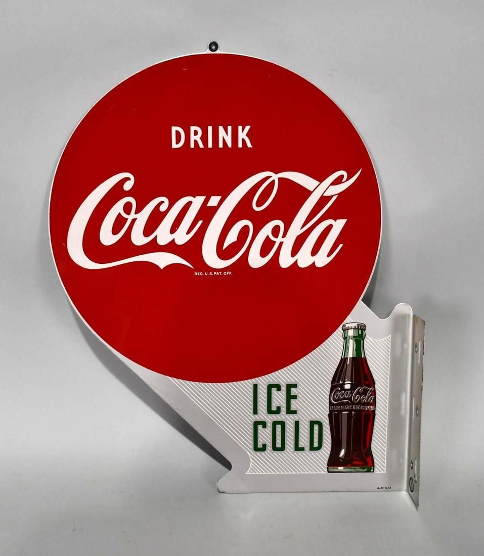 Coca-Cola アイスコールドサイン 1989年製　　なんちゃん Vintage Metal Sign - Ice Cold Coca-Cola Sold Here 1989