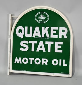 Quaker State Motor Oil Metal Flange Sign (TAC)