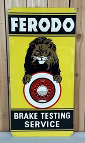 Ferodo Brake Testing Service w/Lion Metal Sign (TAC)