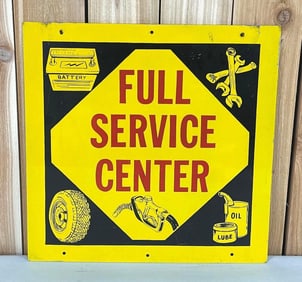 Full Service Center w/ Graphics Metal Sign