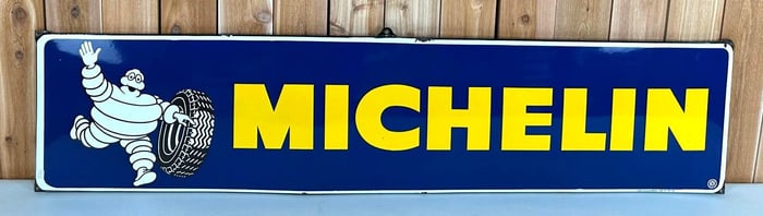 Michelin w/Bibendum & Tire Porcelain Sign (TAC)