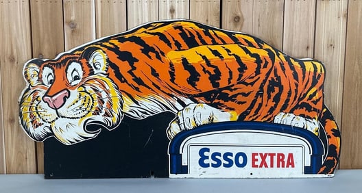 Esso Extra Tiger Image Masonite Sign (TAC)