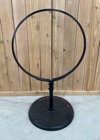 Barnsdall Cast Iron Curb Sign Base and 30" Ring