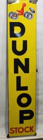 Dunlop Stock (tires) w/Image Porcelain Sign (TAC)