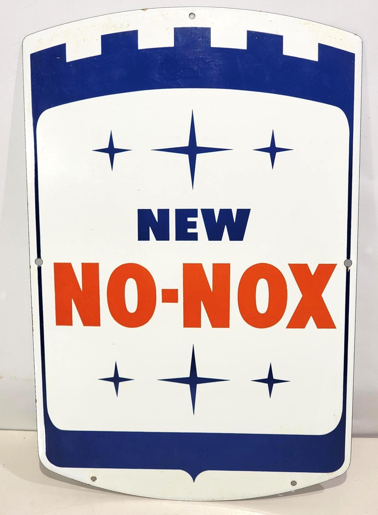 (Gulf) New No-Nox Porcelain Pump Sign (TAC): rated 9.5, 17.5"x11.25", the SSP sign has excellent color and gloss, nice. TAC #058888