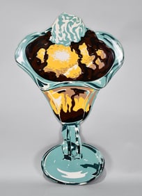Large (Coca-Cola) Ice Cream Sundae Metal Sign (TAC)