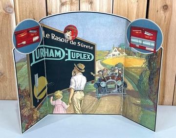 Drham Duplex (razors) Small Cardboard Tri-Fold Display w/Early Auto (TAC)