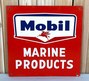 Mobil w/Pegasus Marine Products Masonite Sign (TAC)