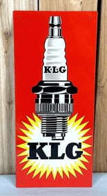 K-L-G (spark plug) w/Graphics Metal Sign (TAC)