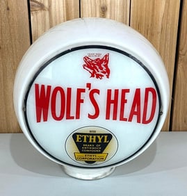 Wolf's Head w/Ethyl Logo 13.5" Single Globe Lens