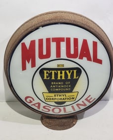 Mutual Gasoline w/Ethyl Logo 15" Globe Lens