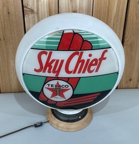 Texaco (black-T) Sky Chief 13.5" Globe Lenses